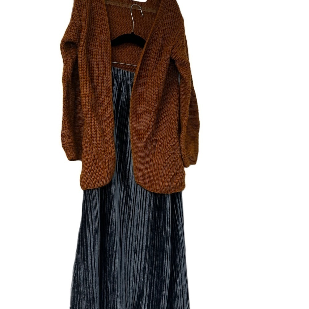 Shein girls sz 7 2 piece bundle knit sweater velour maxi skirt classic prep fun